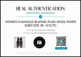 Manolo Blahnik Women's Plaid Wool Pumps Size 7.5 AUTHENTICATED alternative image