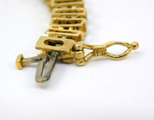 10K Yellow Gold 1.68 CTTW Diamond Tennis Bracelet 14.2g image number 5