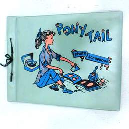 Vintage Blue Ponytail Photo Scrapbook