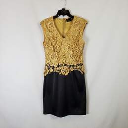 Just Taylor Women Black Gold Dress NWT sz 4