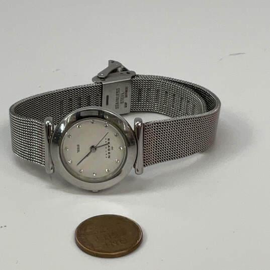 Designer Skagen Classic Mesh Stainless Steel Round Dial Analog Wristwatch image number 4