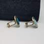 RCG Mexico Sterling Silver Turquois Like Inlay Men's Cuff Links 12.2g image number 3