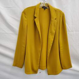 Topshop Women's Yellow Open Front Blazer Size 2