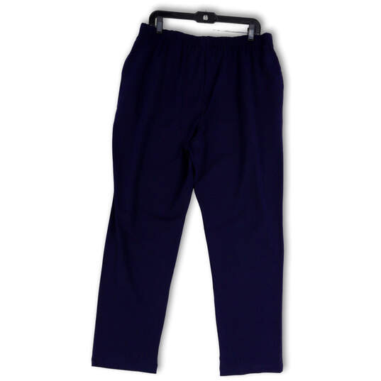 Womens Blue Stretch Elastic Waist Slash Pockets Pull-On Sweatpants Size XL image number 2