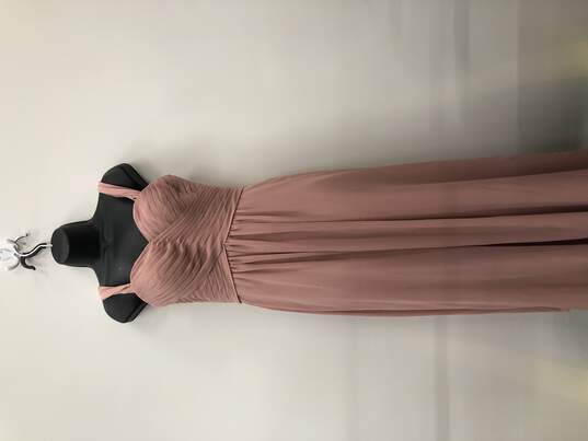 Women's SZ A2 Dusty Pink Long Formal Flowy Dress image number 4