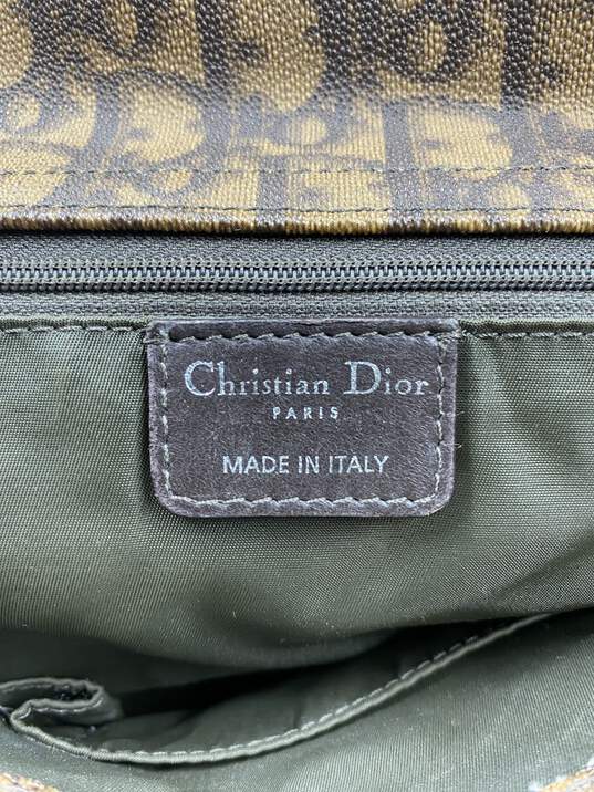 Authentic Christian Dior Trotter Canvas Shoulder Bag Brown image number 4