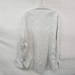 Yves Saint Laurent White Striped Button Down Long Sleeve Shirt Men's Size 17 - AUTHENTICATED alternative image