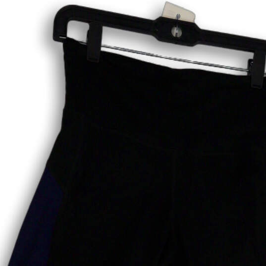 Womens Black Elastic Waist Pull-On High-Waist Capri Leggings Size Medium image number 3