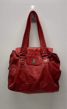 Marc By Marc Jacobs Soft Leather Turn Lock Bright Red Backpack