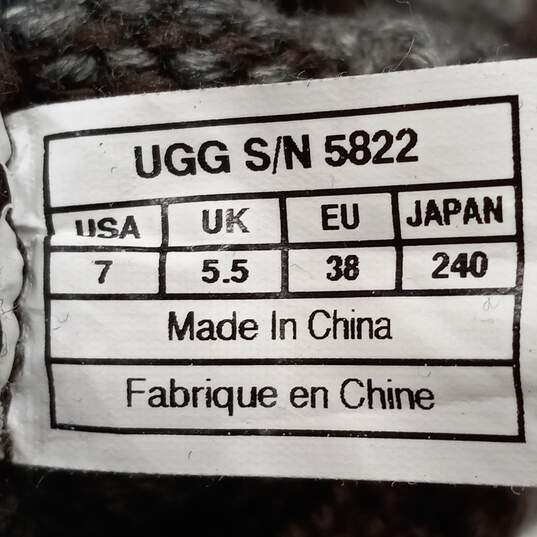 Ugg Australia Women's Brown/Gray Knit Sock Boots S/N 5822 Size 7 image number 6