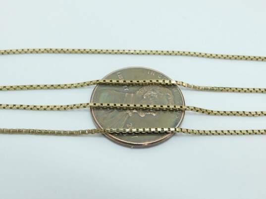 14K Yellow Gold Box Chain Necklace 2.3g image number 3