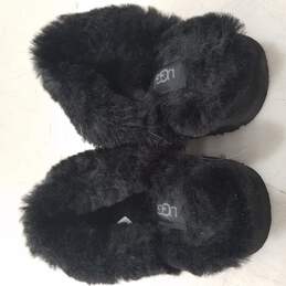 UGG Black Lamb Fur Size 6 Slip-on Boots alternative image