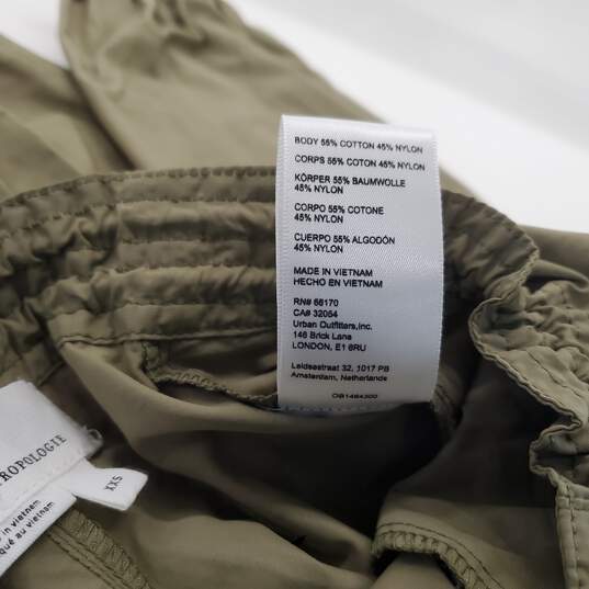 Anthropolgie Olive Green Packable Drawstring Parachute Pants Women's Size XXS image number 3