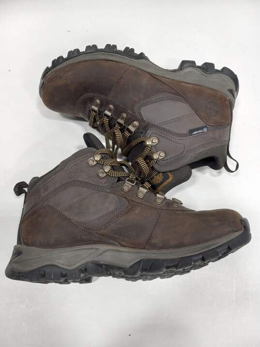 Timberland Men's Waterproof Lace-Up Hiking Leather Boots Size 8W image number 3