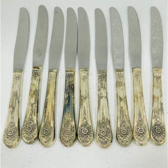 Vintage WM Rogers MFG Co. Jubilee Silver-Plated Dinner Knives Lot image number 2