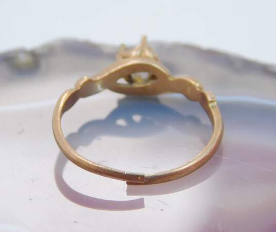 Antique 10K Gold Ring Setting for Repair 0.9g image number 2