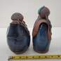 Val Knight Studio Handmade Pottery Women Blue Matched Pair Figurines Sculptures image number 2