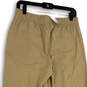 Womens Tan Elastic Waist Pockets Pull-On Activewear Jogger Pants Size Small image number 4