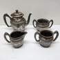 Antique Reed & Barton Silverplated Coffee Pot Creamer Sugar Bowls image number 1