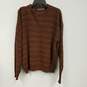 Mens Brown Cotton Blend Long Sleeve Crew Neck Pullover Sweater Size XXL image number 1