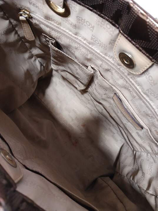 Michael Kors Hobo Handbag Metallic Copper Color image number 5