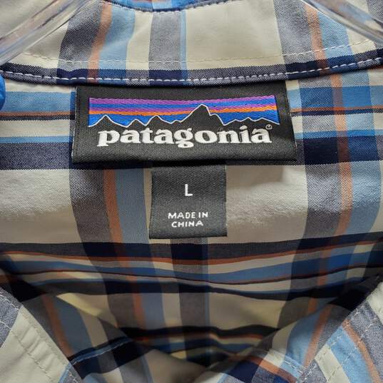 Patagonia Men's High Moss Short Sleeve Shirt Button Up Size L image number 5
