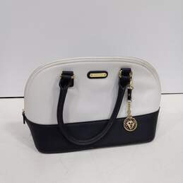Anne Klein White & Black Color Block Shoulder Handbag alternative image