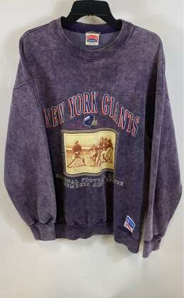 Nutmeg Mens Purple Long Sleeve New York Giants NFL Pullover Sweatshirt Size XL