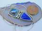 Carolyn Pollack 925 Lapis Onyx Malachite Mother Of Pearl Inlay Pendant Necklace 14.0g image number 7