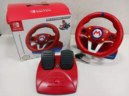 Mario Kart Racing Wheel Pro Mini and Foot Pedals Nintendo Switch HORI