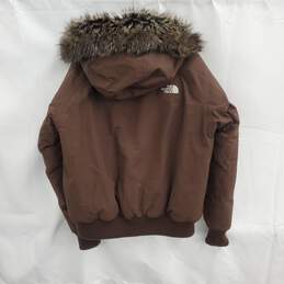 The North Face Brown Full Zip Hooded Goose Down Jacket Women's Size L alternative image