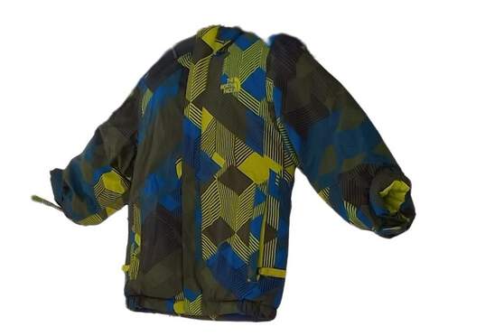 Boys Multicolor Geometric Long Sleeve Pocket Puffer Jacket Size 2T image number 3