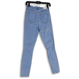 NWT Womens Blue Denim Super High Rise Skinny Leg Jegging Jeans Size 26 alternative image