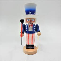 Steinbach Nutcracker Full Size Uncle Sam With Flag 12 Inches