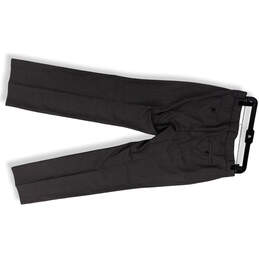 Womens Gray Flat Front Slash Pocket Straight Leg Dress Pants Size 6S alternative image