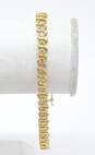 10K Yellow Gold 1.47 CTTW Round Diamond Tennis Bracelet 7.8g image number 1