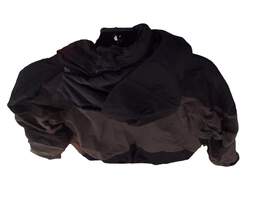 Mens Brown Long Sleeve Hooded Full Zip Windbreaker Jacket Size Large
