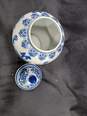 Blue/White Ceramic Glazed Chinoiserie Outdoor Ginger Jar with Lid image number 4