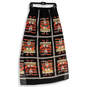 Womens Black Pink Printed Elastic Waist Side Slit Pull-On A-Line Skirt Sz S image number 2