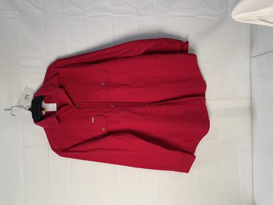 Men's Red Long Sleeve Carhartt Shirt Size: Large image number 2