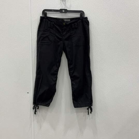 Guess Jeans Womens Black Tie Hem Belt Loop Flat Front Capri Pants Size 30 image number 1