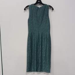 Oleg Cassini Green Glitter Dress Size 8 alternative image