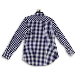 NWT Womens Blue White Gingham Collared Long Sleeve Button-Up Shirt Size 10 alternative image