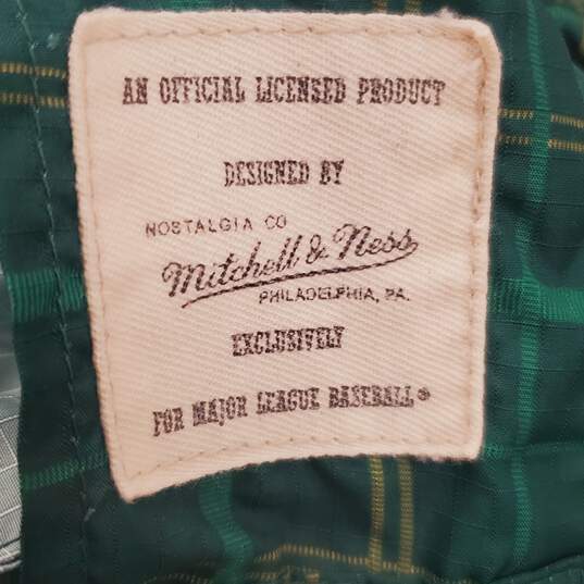 Mitchell & Ness MLB Men Green Plaid A's Jacket XL image number 5