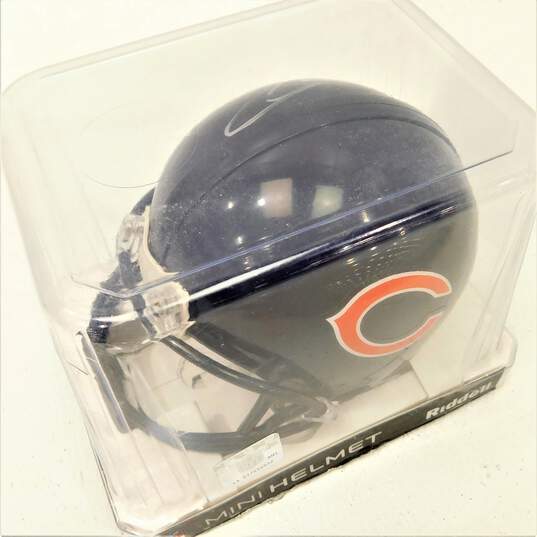 Eddie Jackson Signed Chicago Bears NFL Riddell Mini Helmet w/ COA image number 3