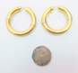 Elegant 14K Tri Tone Gold Hoop Earrings 8.9g image number 5