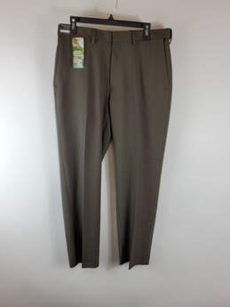 Haggar Men Gray Dress Pants 34 NWT