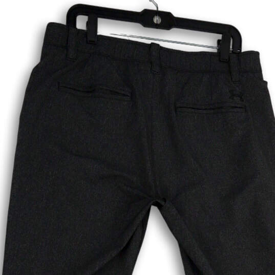 Mens Gray Flat Front Slash Pocket Classic Straight Leg Dress Pants Sz 36/32 image number 4