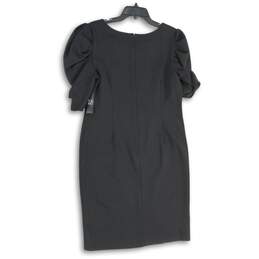 NWT New York & Company Womens Black Flutter Sleeve Back Zip Sheath Dress Size L alternative image