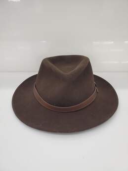 Men VTG  PENDLETON  Wool Brown FEDORA Felt Hat Size-L